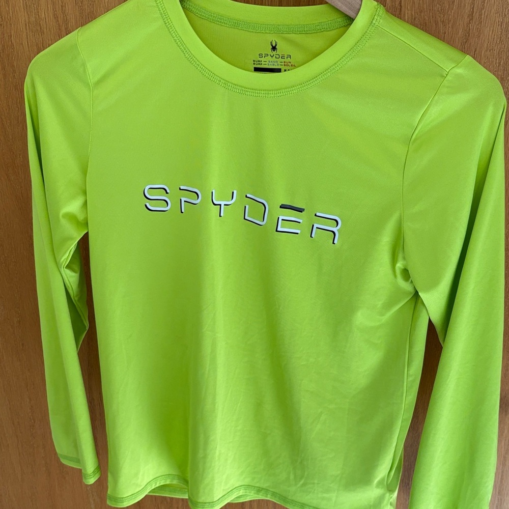 Spyder Kids Neon Green Rashguard